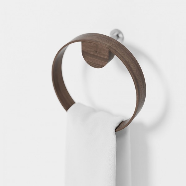 Yoku Towel Ring - Walnut